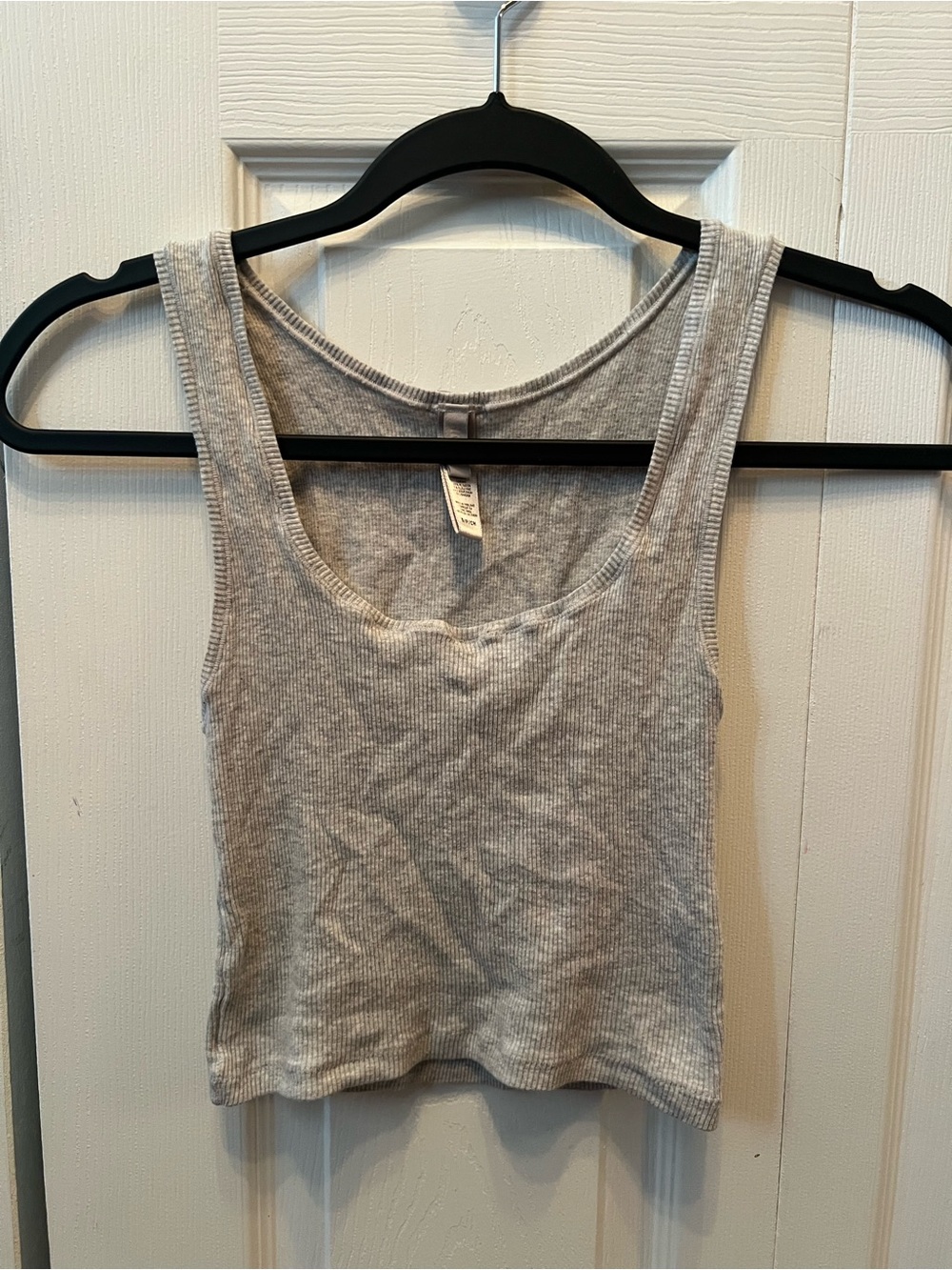 SKIMS Ribbed Scoop Tank Top - Heather Gray